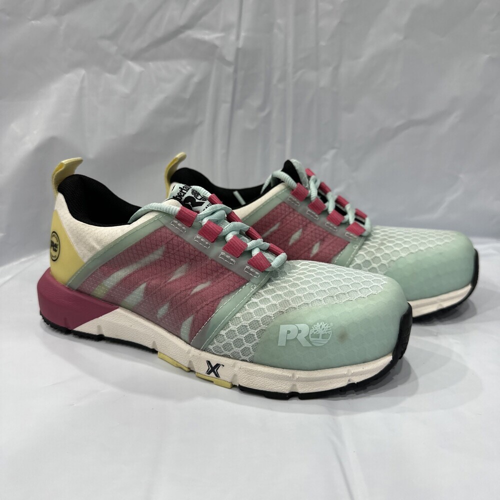 Timberland Pro Radius TB1A41GY357 Womens 5 Green Composite Toe Work Shoes EBS751